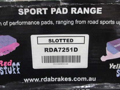 RDA Front Disc Rotors Slotted/Dimpled (Pair) Suits Holden Viva JF New Part