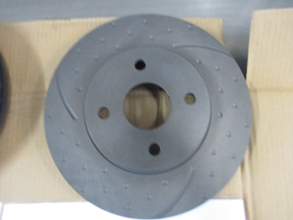 RDA Front Disc Rotor (Pair) Drilled-Slotted Suits  Mazda 2 DY 1.5Ltr New Part