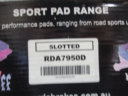 RDA Front Disc Rotor (Pair) Drilled-Slotted Suits  Mazda 2 DY 1.5Ltr New Part