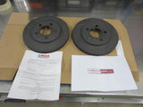 RDA Front Disc Rotors (Pair) Slotted-Dimpled Suits Chrysler Voyager New Part