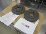 RDA Front Disc Rotors (Pair) Slotted-Dimpled Suits Chrysler Voyager New Part