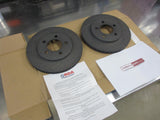 RDA Front Disc Rotors (Pair) Slotted-Dimpled Suits Chrysler Voyager New Part