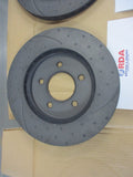 RDA Front Disc Rotors (Pair) Slotted-Dimpled Suits Chrysler Voyager New Part