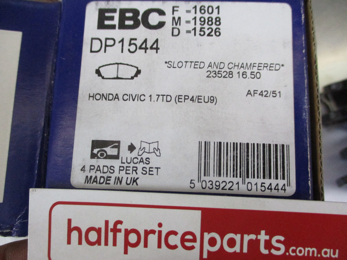 EBC Front Brake Pad Set Suits Honda Accord /Civic New Part