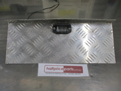 Universal Number Plate Checker Plate Alloy Light With Light (Boat/Caravan/Camper/Trailer) Used Part