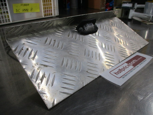 Universal Number Plate Checker Plate Alloy Light With Light (Boat/Caravan/Camper/Trailer) Used Part