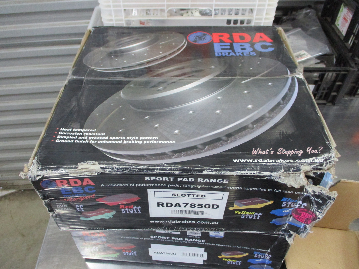 RDA Rear Brake Rotors (Pair) Slotted-Dimpled Suits Honda CRV/Odyssey New Part
