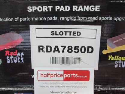 RDA Rear Brake Rotors (Pair) Slotted-Dimpled Suits Honda CRV/Odyssey New Part