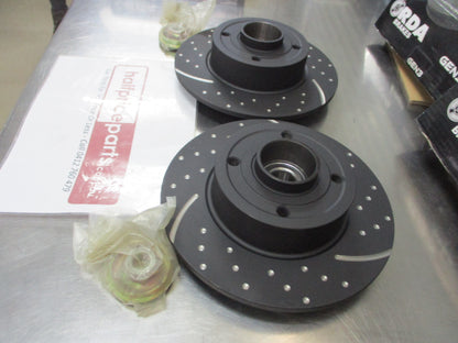 RDA Rear Disc Rotors (Pair) Slotted-Dimpled Suits Renault Megane New Part