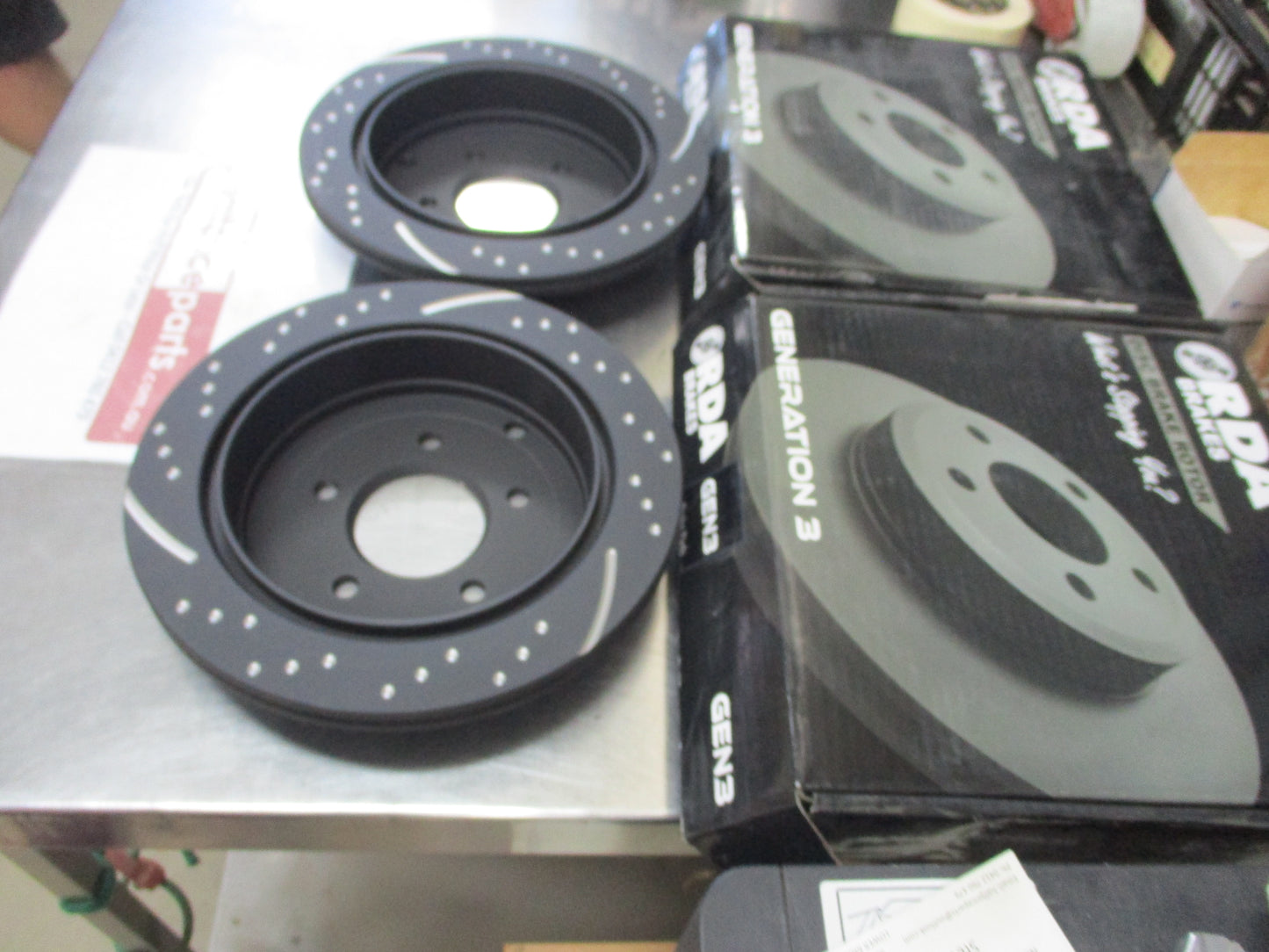 RDA Rear Disc Brake Rotors (Pair) Drilled-Slotted Suits Mazda 929/929L/MPV New Part