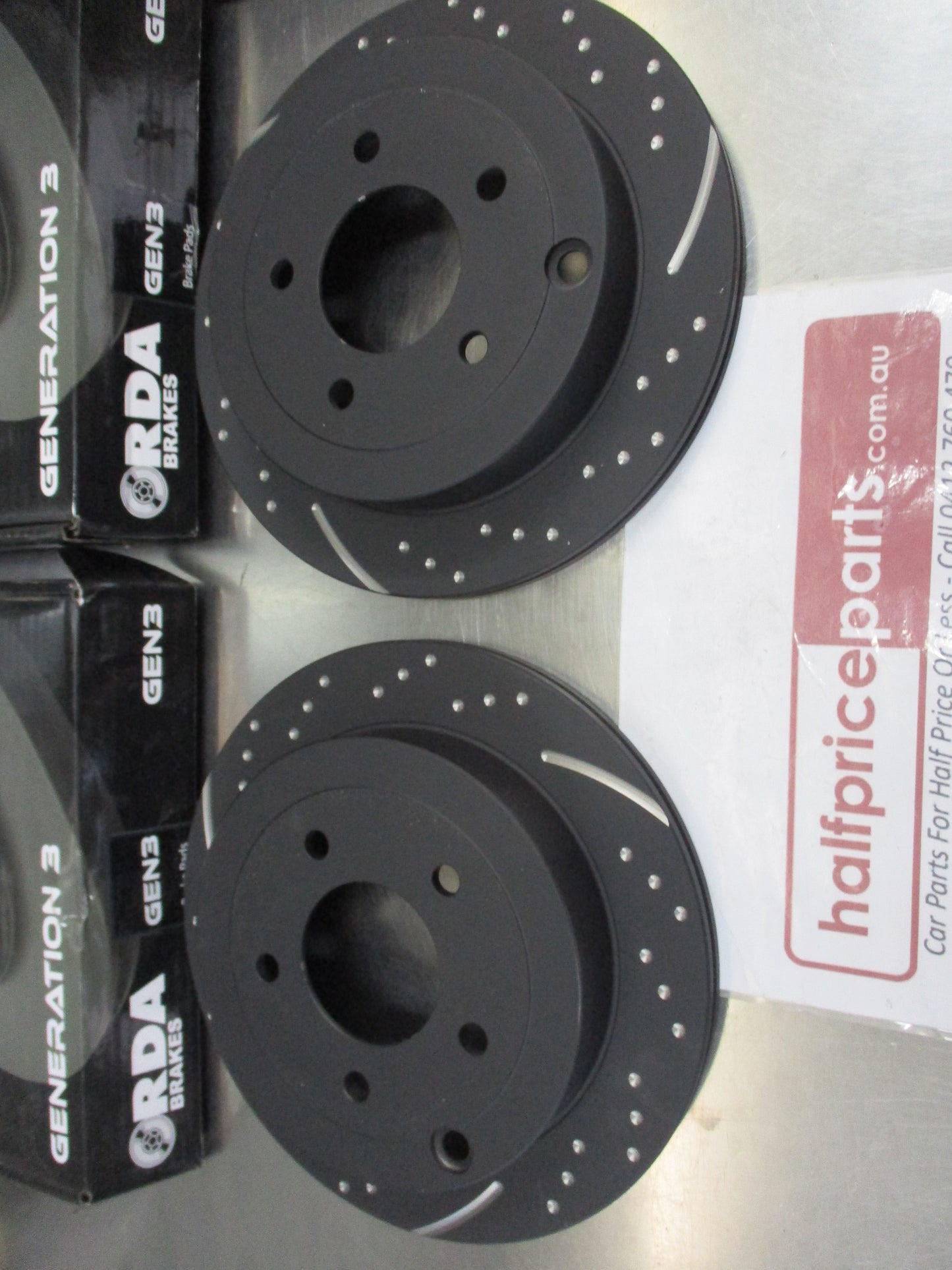 RDA Rear Disc Brake Rotors (Pair) Drilled-Slotted Suits Mazda 929/929L/MPV New Part