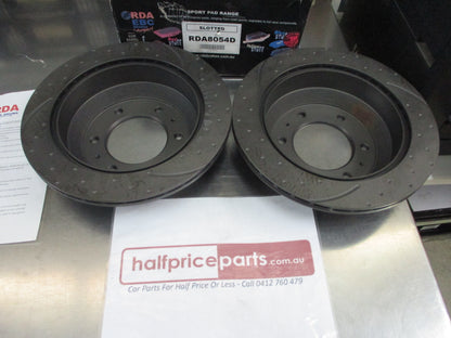 RDA Rear Disc Brake Rotors (Pair) Slotted-Dimpled Suits Great Wall X240 New Part