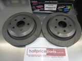RDA Rear Disc Brake Rotors (Pair) Slotted-Dimpled Suits Toyota Aurion TRD New Part