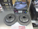 RDA Rear Disc Brake Rotors (Pair) Slotted-Dimpled Suits Toyota Aurion TRD New Part