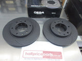 RDA Front Disc Rotors (Pair) Slotted-Drilled Suits Kia Carnival New Part