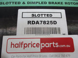RDA Front Disc Rotors (Pair) Slotted-Drilled Suits Kia Carnival New Part