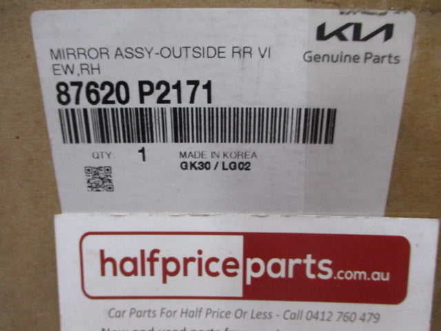 Kia Sorento Genuine Drivers Outer Mirror Assembly (Unpainted) New Part