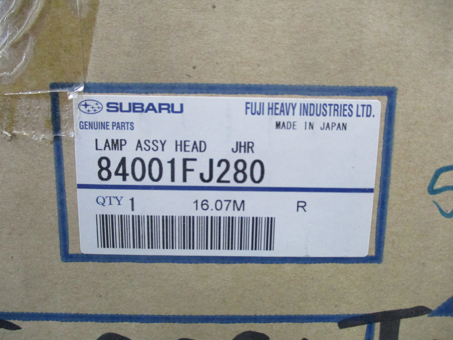 Subaru Impreza Genuine Drivers Side Headlight New Part