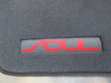 KIA Soul PS Genuine Red "SOUL" Carpet Mat Set New Part