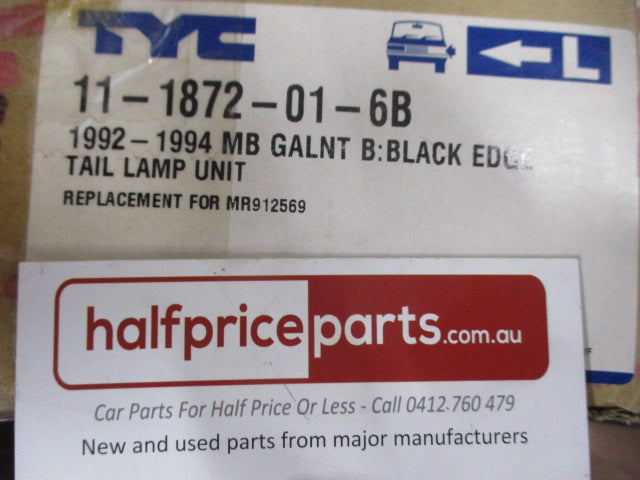 TYC Left Hand Rear Tail Light Suits Mitsubishi Galant Black Edge New Part