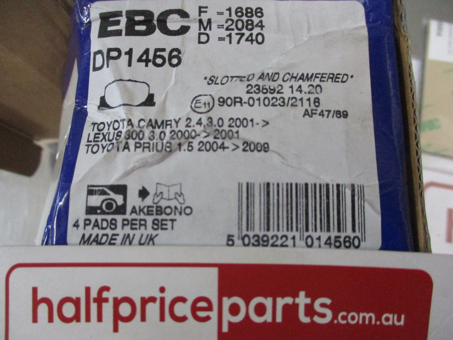 EBC Rear Disc Brake Pad Set Suits Toyota Camry/Prius New Part