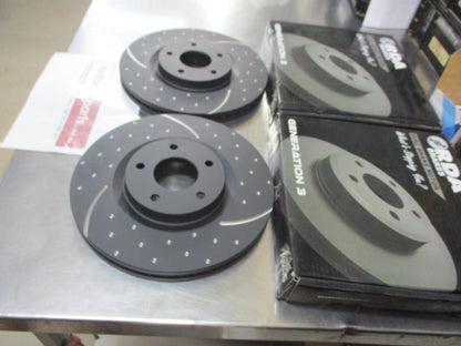 RDA Front Disc Rotors Slotted-Dimpled Suits Renault Grand Scenic New Part