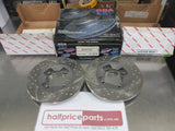 RDA Front Disc Rotors (Pair) Slotted-Dimpled Suits Mazda 323 New Part