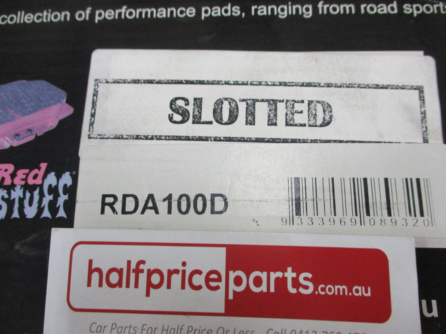 RDA Front Disc Rotors (Pair) Slotted-Dimpled Suits Mazda 323 New Part