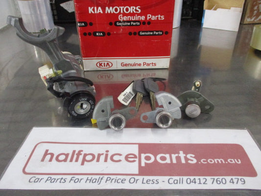 Kia Rio Genuine Ignition Cylinder And Key Door Lock Set With 2 Keys New Part.