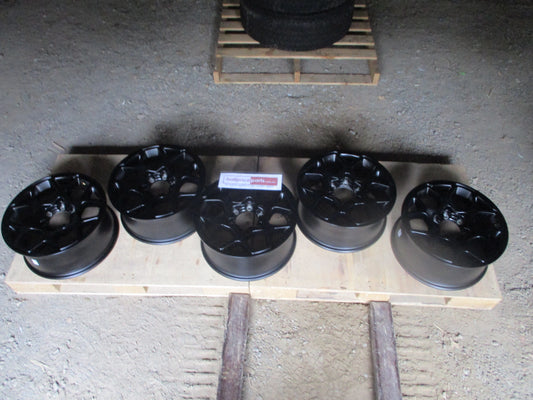 Toyota Hilux SR5-Rugged-SR-Workmate Genuine Set Of 5 Black Alloy Wheels 17x7.5 New Part