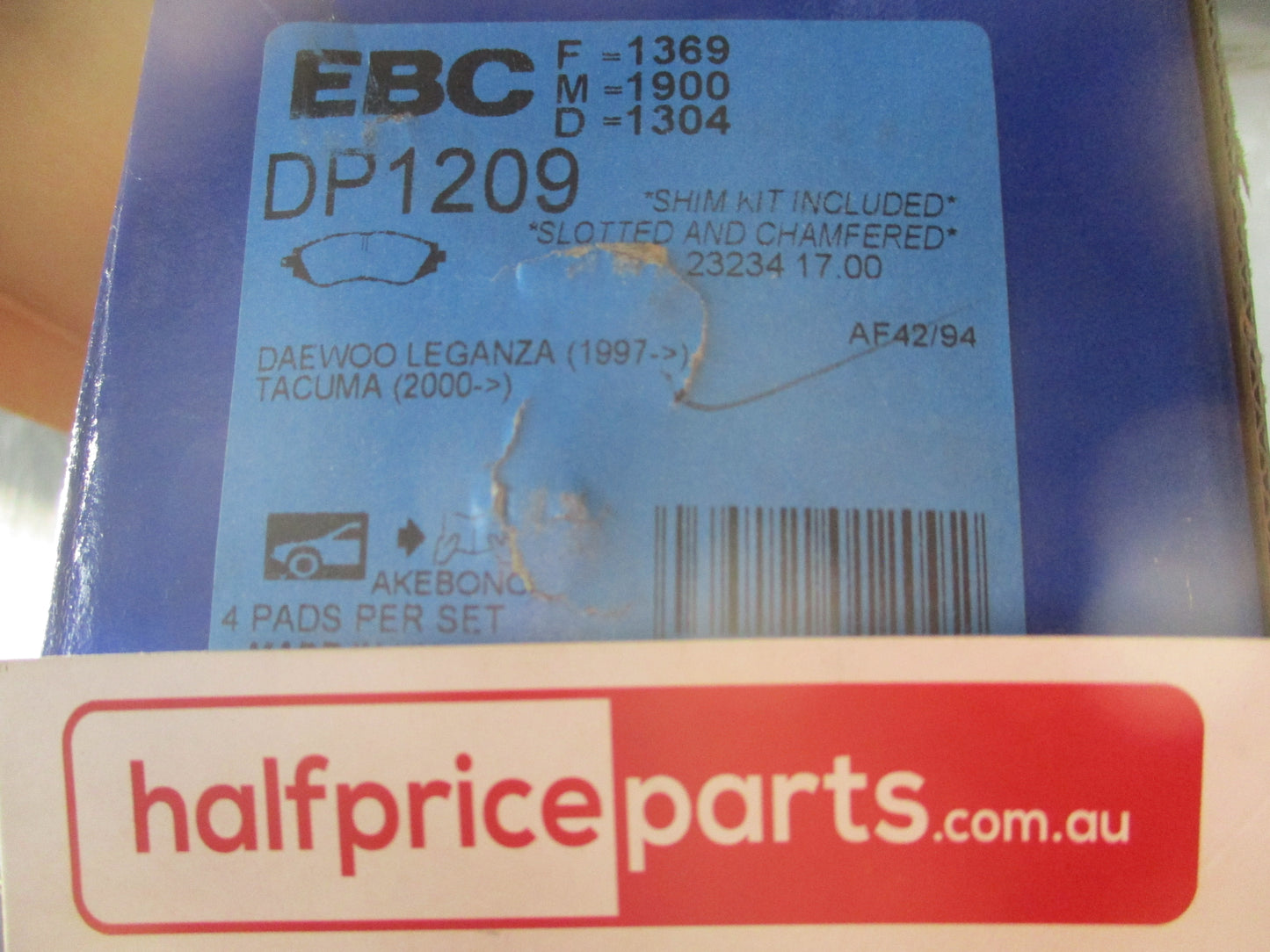 EBC Front Disc Brake Pad Set Suits Daewoo Leganza New Part