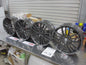 Subaru STI Genuine Set 4 Alloy Wheels 18x7.5 With Caps-Valves (Gray) New Part.