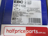 EBC Front Disc Brake Pad Set Suits Peugeot 306/Citroen Xsara New Part