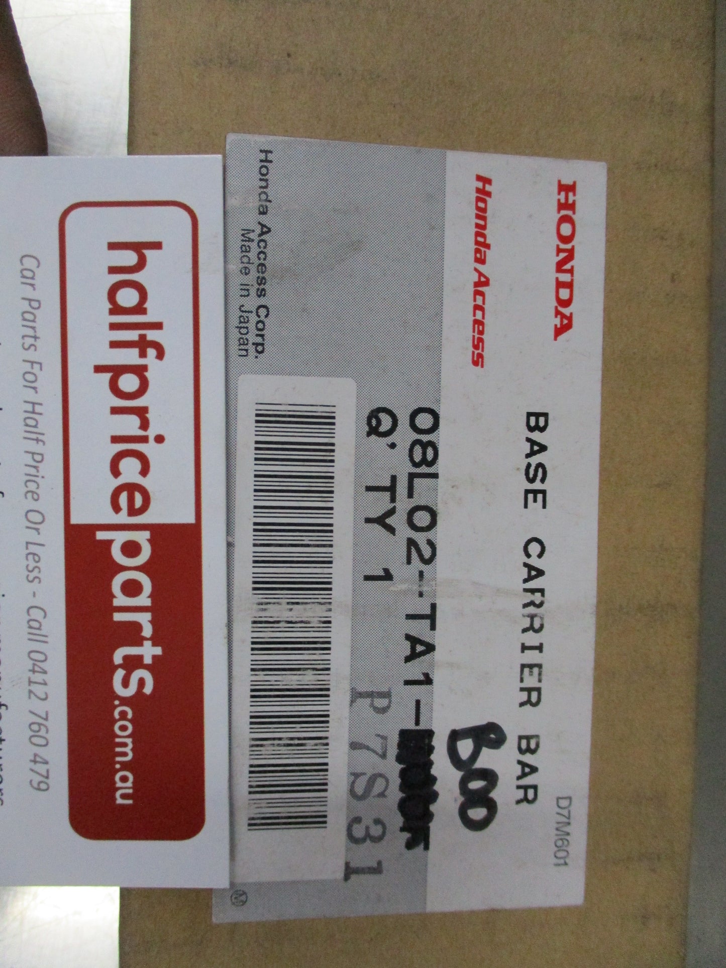 Honda Genuine Fit Base Cross Bar Set New Part