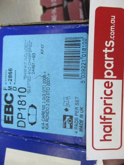 EBC Rear Disc Brake Pad Set Suits Kia Carens New Part