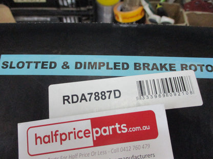 RDA Front Disc Rotors (Pair) Slotted-Dimpled Suits Peugeot 407 2.2Ltr New Part