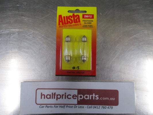 Austa Auto Globes 12V 18 Watt 10.5mm x 42mm Sold As Pair - New Part