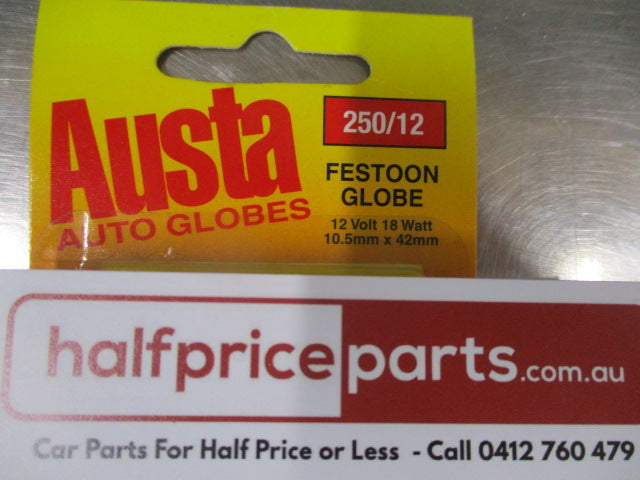 Austa Auto Globes 12V 18 Watt 10.5mm x 42mm Sold As Pair - New Part