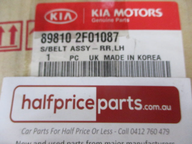 Kia Cerato Genuine Rear Left Rear Seatbelt Assembly (Pure Gray) New Part