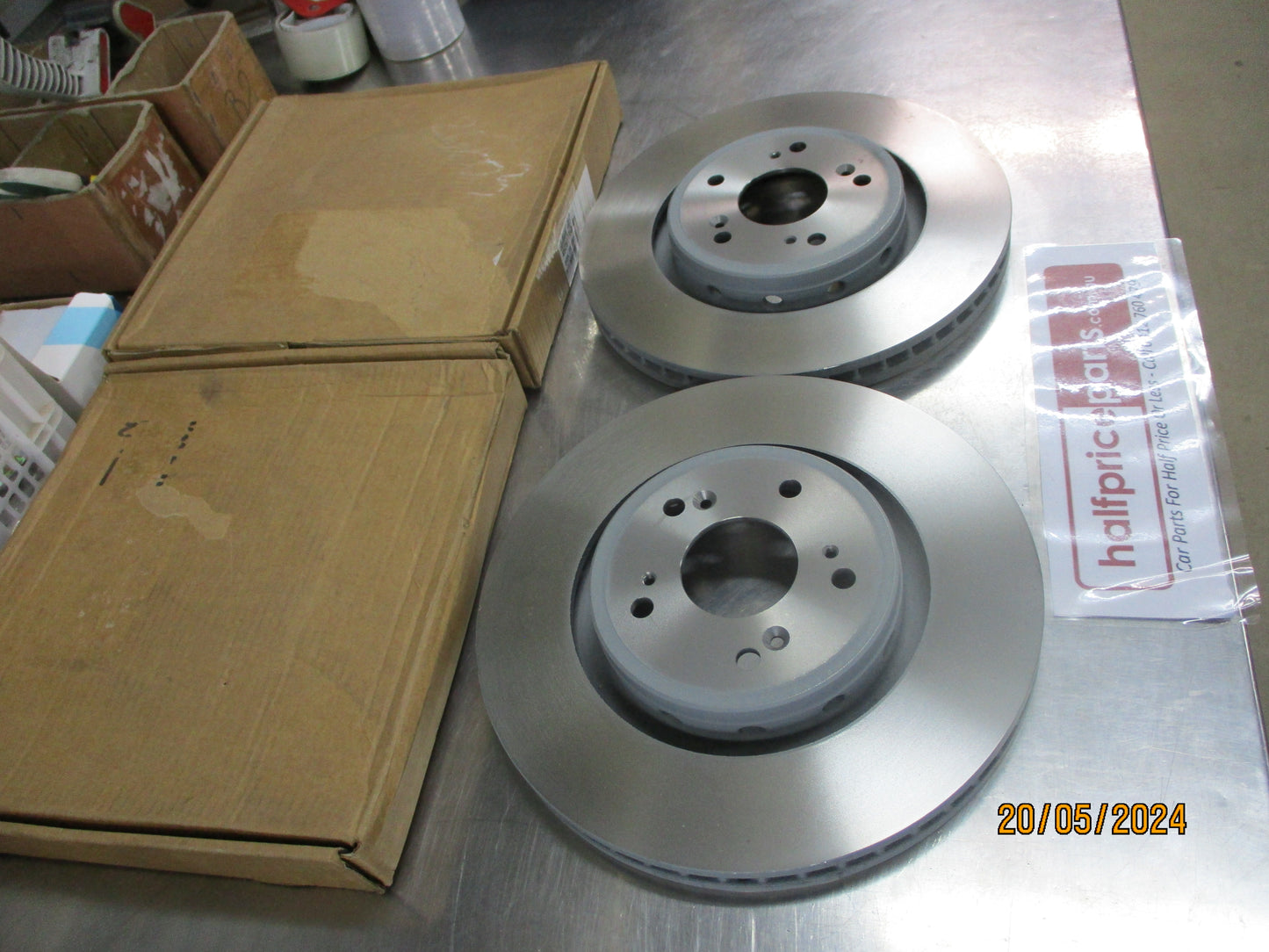 Honda CR-V Genuine Front Disc Brake Rotors (Pair) New Part