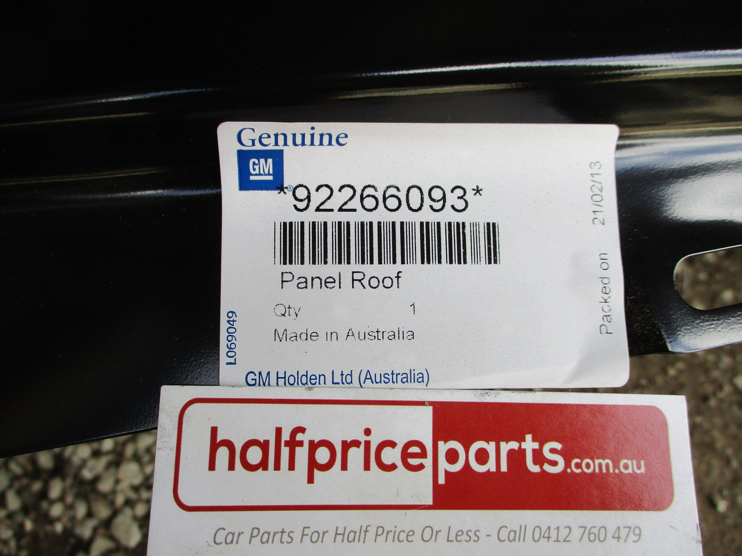 Holden VE Commodore Sedan Genuine Roof Panel (No Sun Roof) New Part