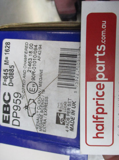 EBC Ultimax Front Disc Brake Pad Set Suits Renault Twingo New Part