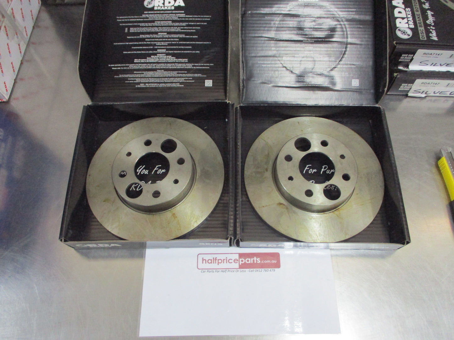 RDA Rear Disc Brake Rotors Slotted-Dimpled Suits Alfa 33 New Part