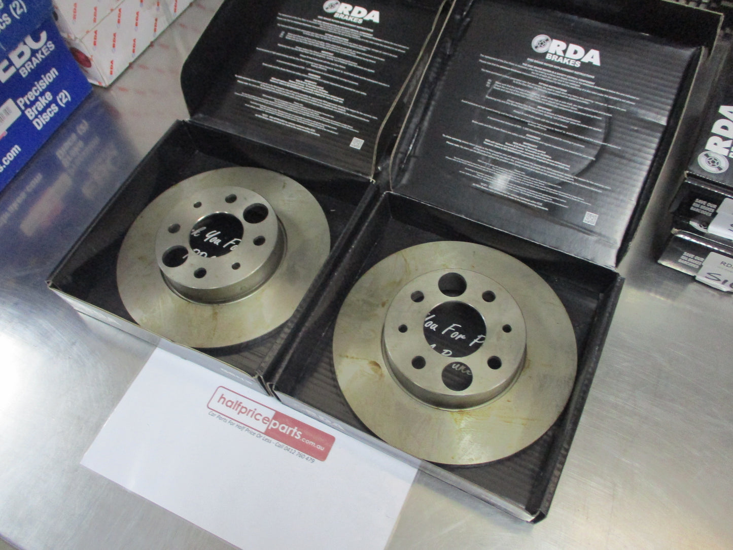RDA Rear Disc Brake Rotors Slotted-Dimpled Suits Alfa 33 New Part