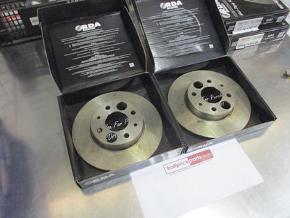 RDA Rear Disc Brake Rotors Slotted-Dimpled Suits Alfa 33 New Part