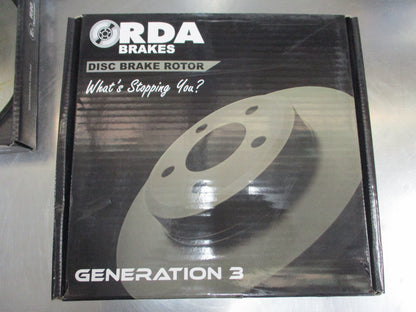 RDA Rear Disc Brake Rotors Slotted-Dimpled Suits Alfa 33 New Part