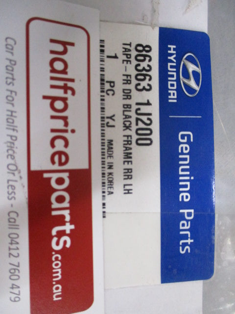 Hyundai I20 Genuine Left Hand Rear Door Frame Black Out Tape New Part