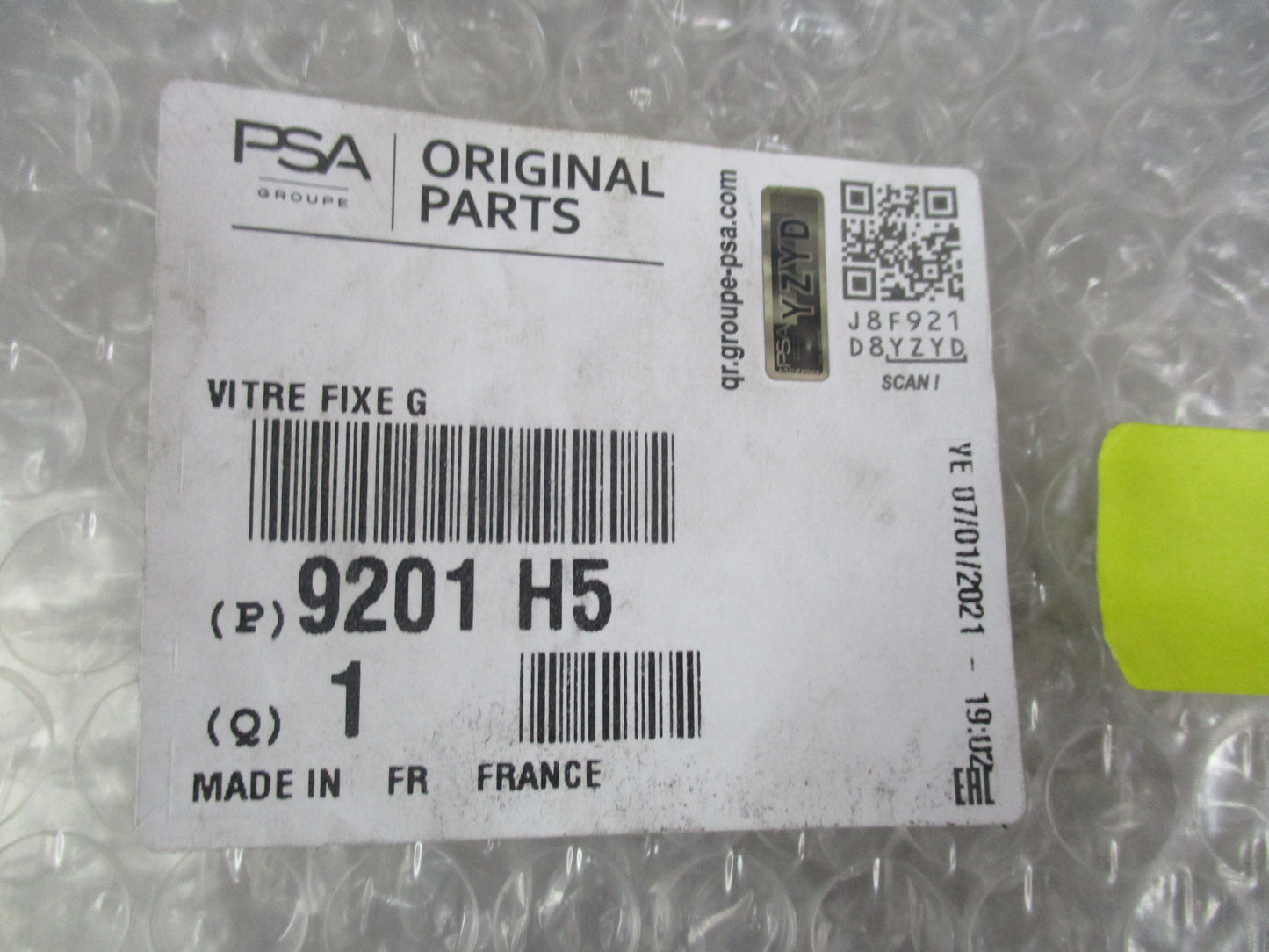 Peugeot 407 Genuine Front Passengers Quarter Glass Assembly New