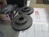 RDA Front Disc Rotors (Pair) Slotted-Dimpled Suits Honda Prelude New Part