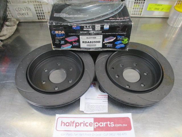 RDA Rear Disc Rotor 350mm Slotted/Dimpled Suits Nissan Y62 Patrol New Part (Seconds)